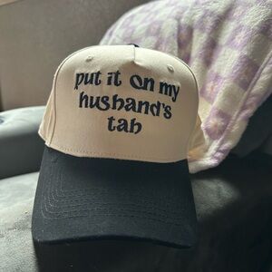 Put it on my husbands tab hat